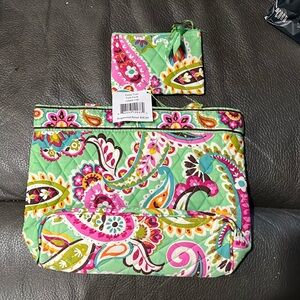 Vera Bradley petite tote and coin purse in tutti fruiti